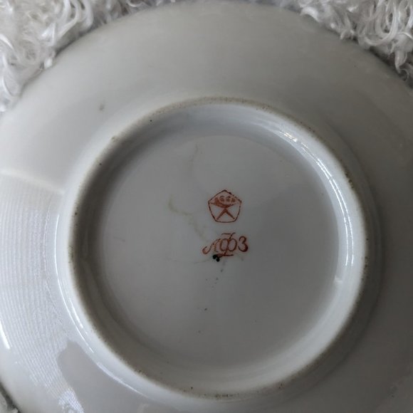 Lomonosov Porcelain Golden Frieze Cobalt 2 Tea Cups Saucers - 22 Karat Gold - Picture 4 of 11